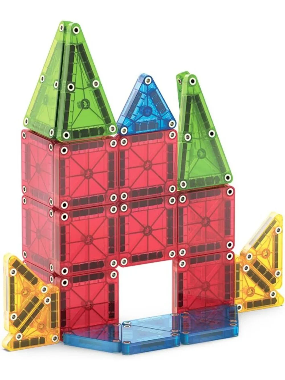 26-Piece Travel Magnetic Building Set - Colorful, Fun Construction Tiles for